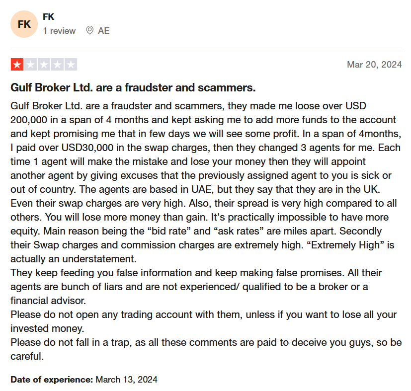 Gulf Brokers Reviews